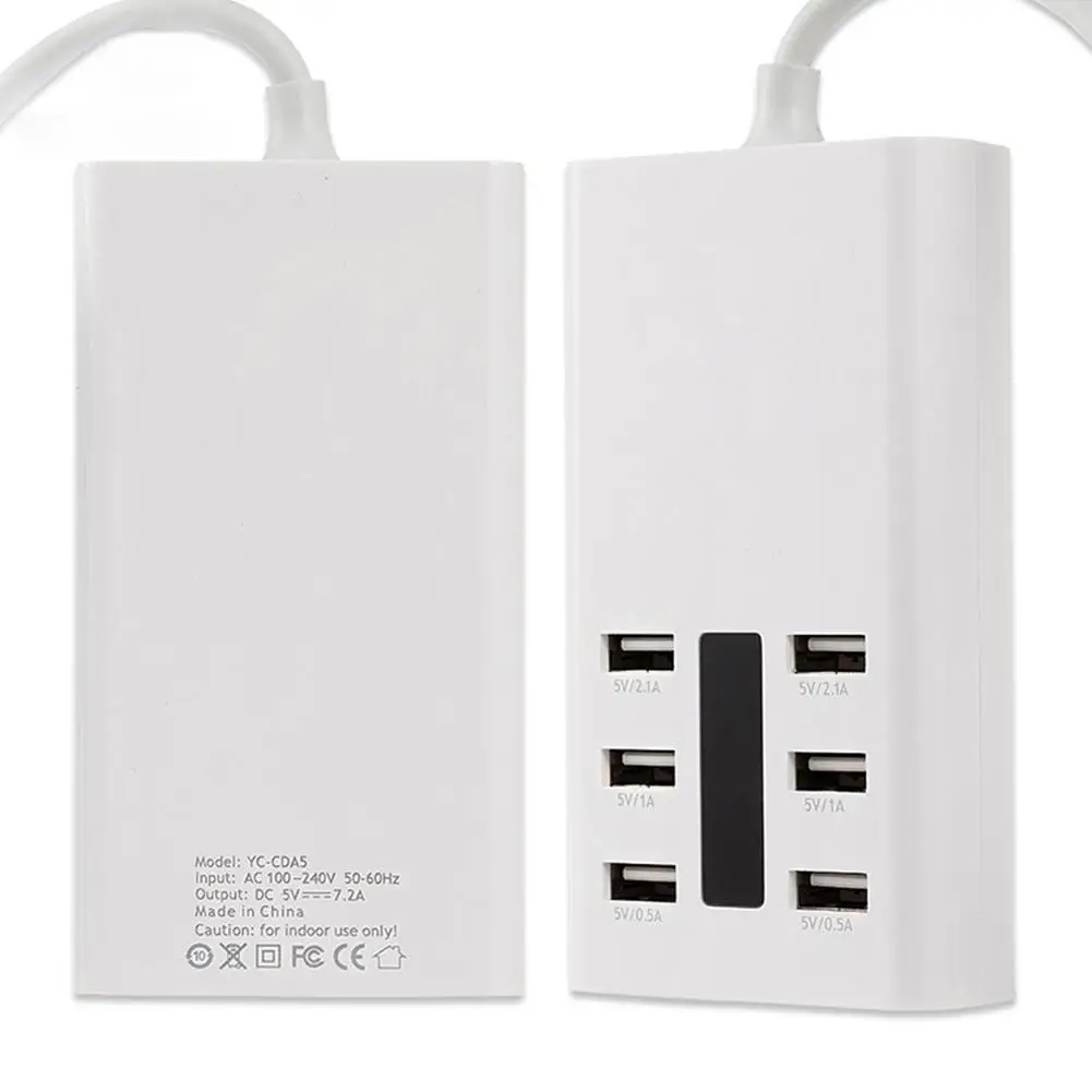 EastVita Интеллектуальный 6 портов USB концентратор сплиттер адаптер быстрое зарядное