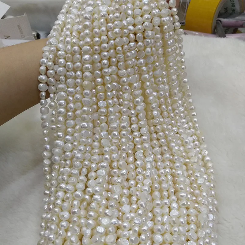 Бусы из натурального пресноводного жемчуга высокого качества 38 см пробивные бусины для рукоделия женщин ожерелье браслет Изготовление ювелирных изделий