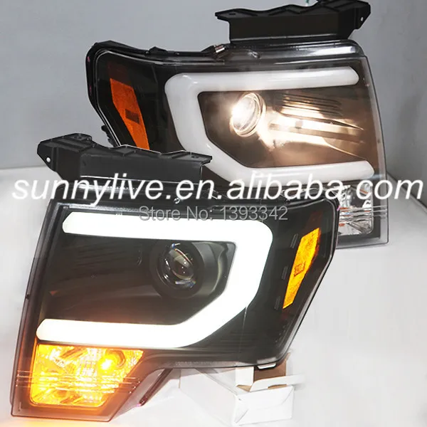 

For FORD F150 Raptor 2008 TO 2012 Head Light Black Color SN