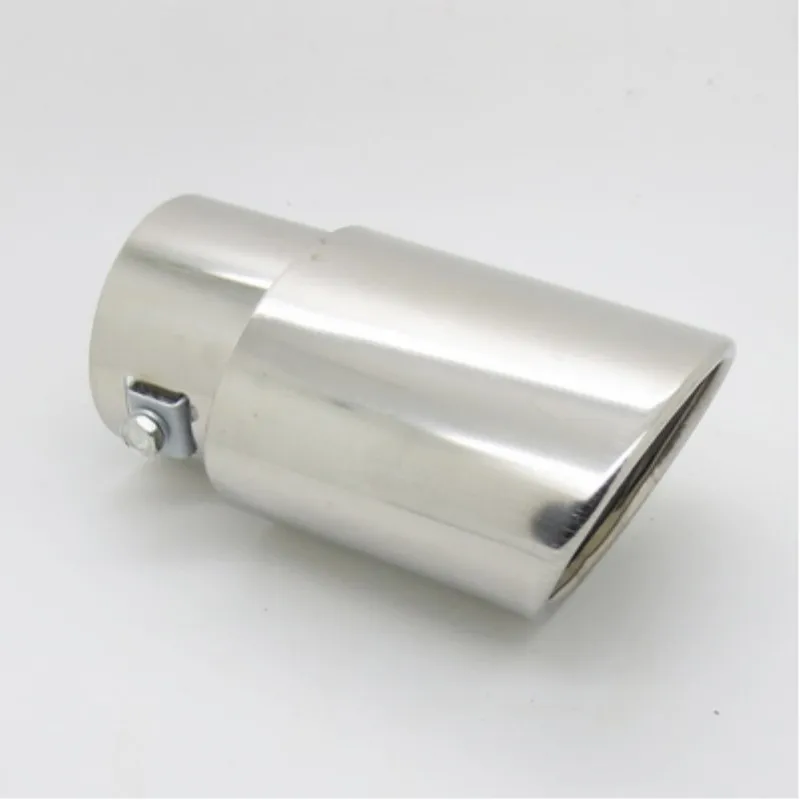 YZ silver Painting Universal cool Exhaust Tailpipe 63mm Muffler
