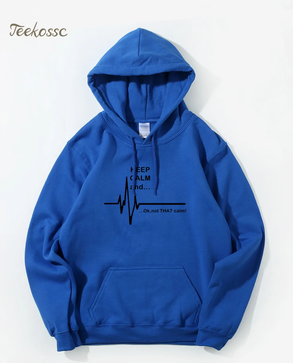 С надписью Keep Calm and... не то чтобы спокойно Толстовка для мужчин ЭКГ Heart Rate