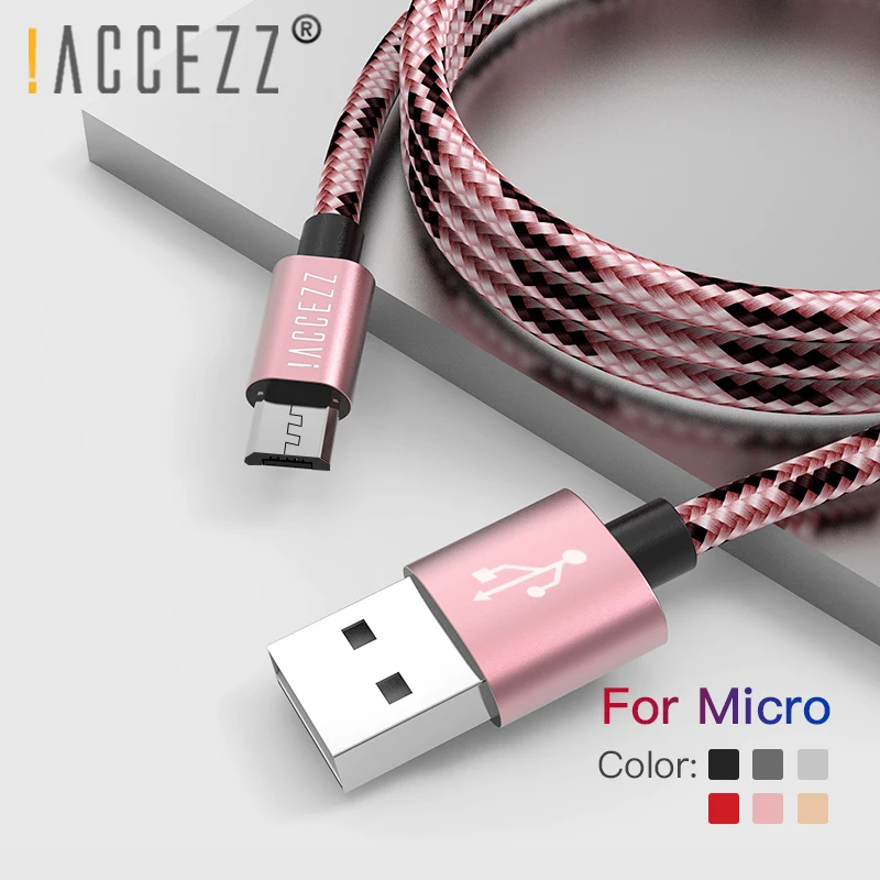! ACCEZZ Micro USB кабель для зарядки и синхронизации данных провод для Samsung Galaxy S7 S6 huawei Xiaomi Redmi 4A Android кабели для мобильных телефонов