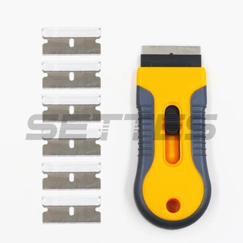 

Car Tinting Tools Razor Scraper+5pcs Blade Window Tint Auto Car Sticker Film Remover Wrap Squeegee Vinyl Cleaning Wiper