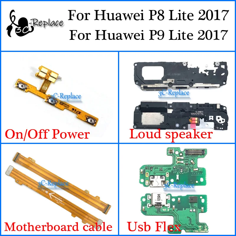 Гибкий Usb-кабель для материнской платы Huawei P8 Lite 2017/Huawei P9 2017 громкий динамик