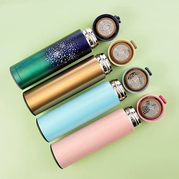 

New Design Double Wall Stainless Steel Vacuum Flasks 500ml Thermos Cup Coffee Tea Milk Travel Mug Thermo Bottle Gifts Thermocup