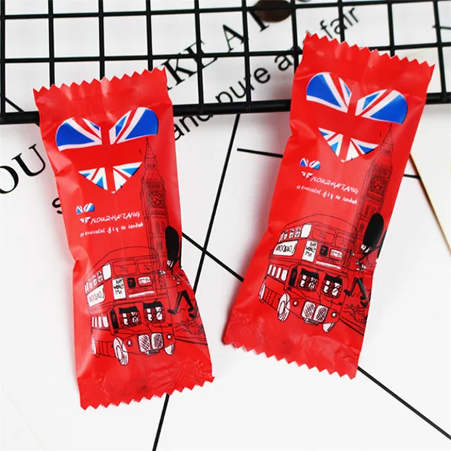 200 Pcs Dairy Handmade DIY Nougat Sugar Plastic Bag Food Packing Candy Wrapping Bakery Bags Style 5