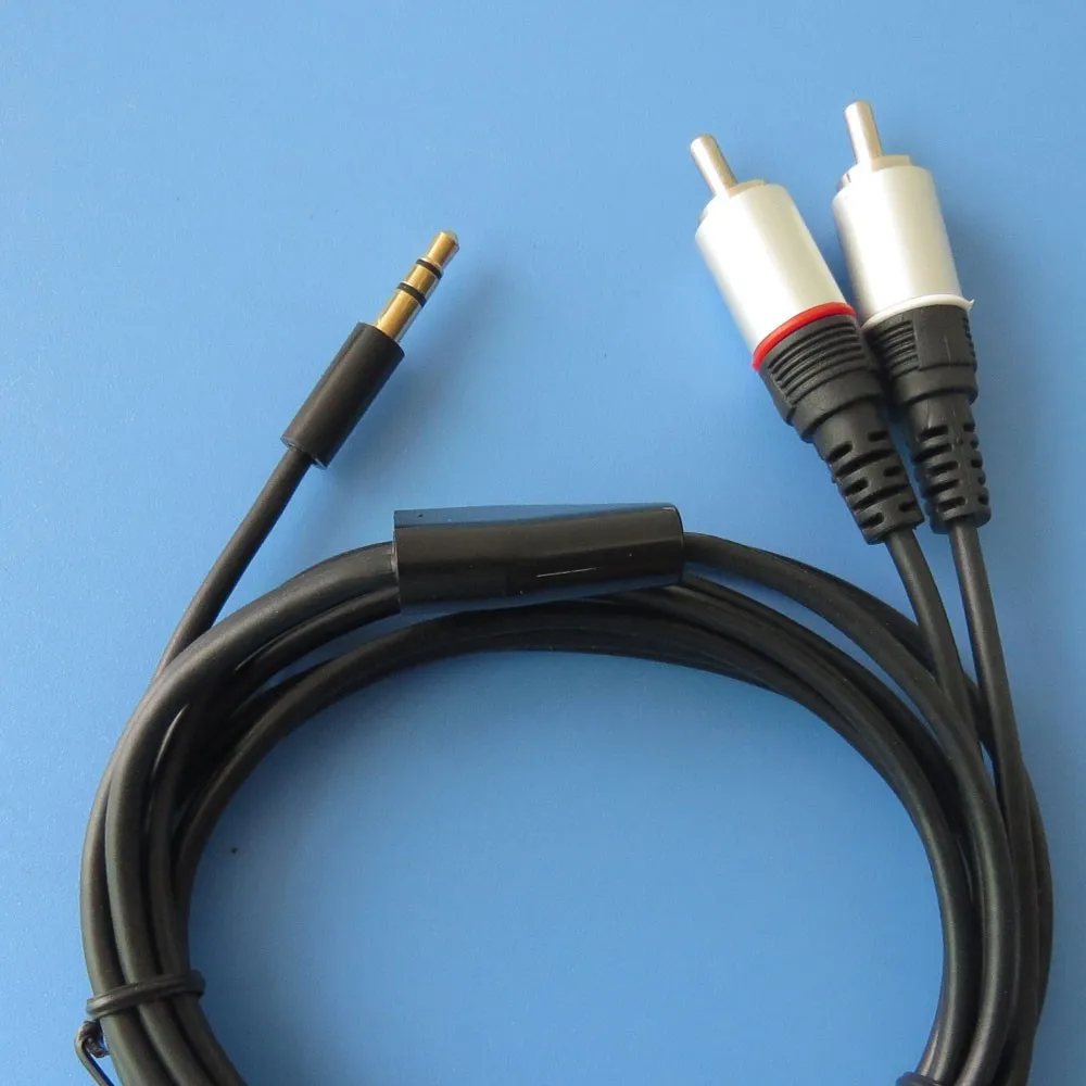 

1meter 3ft Aux Audio 3.5mm Stereo Male to 2 RCA CABLE
