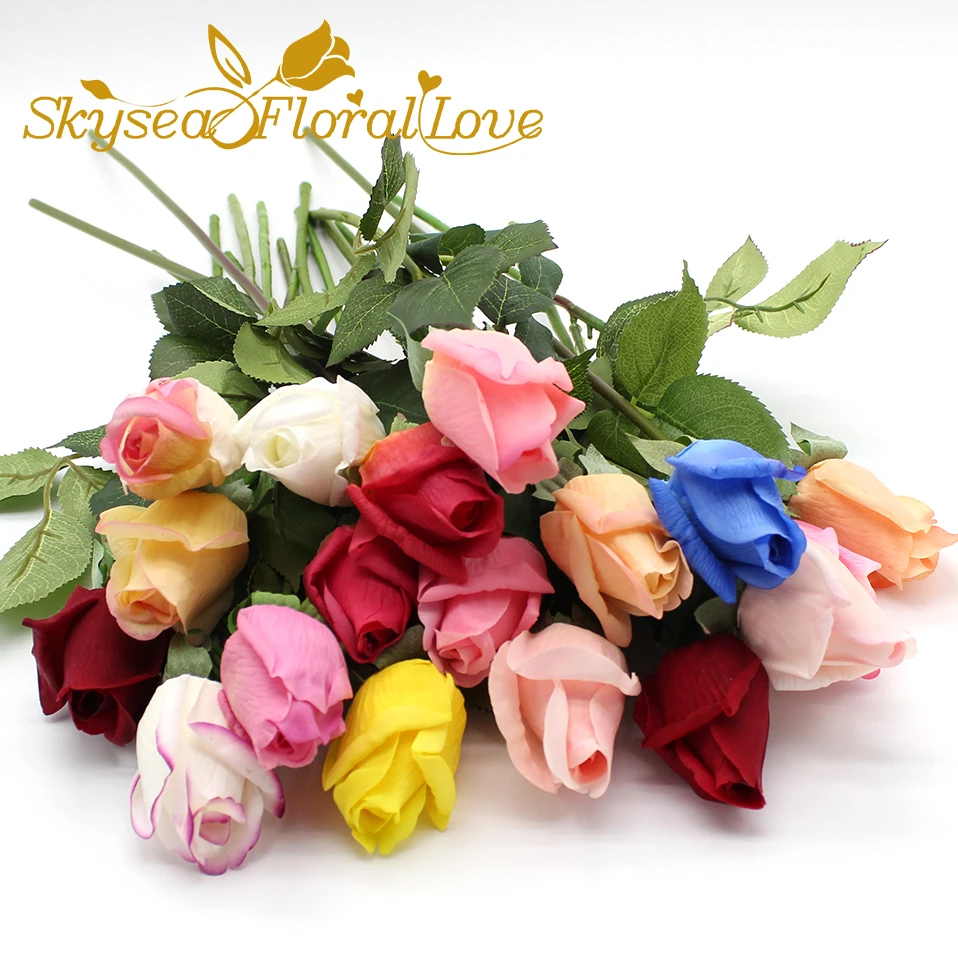 Real touch flowers rose moisture15PCS/Lot high quality artificial rose