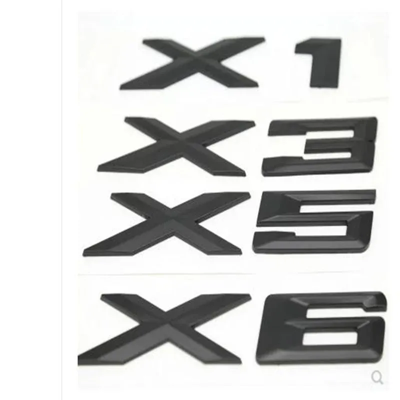 

1pcs Black ABS Car Emblem Logo Badge Body Label Stickers for BMW X1 X3 X5 X6 GT Number Auto Tail Trunk Rear Decals Accessories
