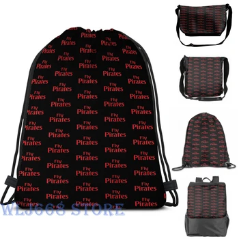 

Funny graphic print shoulder Bags women Fly Pirates Single shoulder backpack travel for men Gym Bag