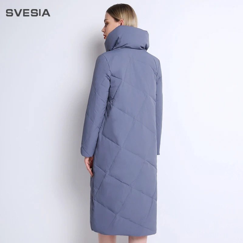 SVESIA 2018 winter duck down jacket women long coat parkas thickening Female stand collar high quality Warm Clothes
