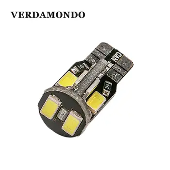 

T10 W5W Car Canbus LED Bulb 10 5730 5630 SMD For Side Marker Wedge License Plate Reading Lamp Silica Gel White Warm Lights