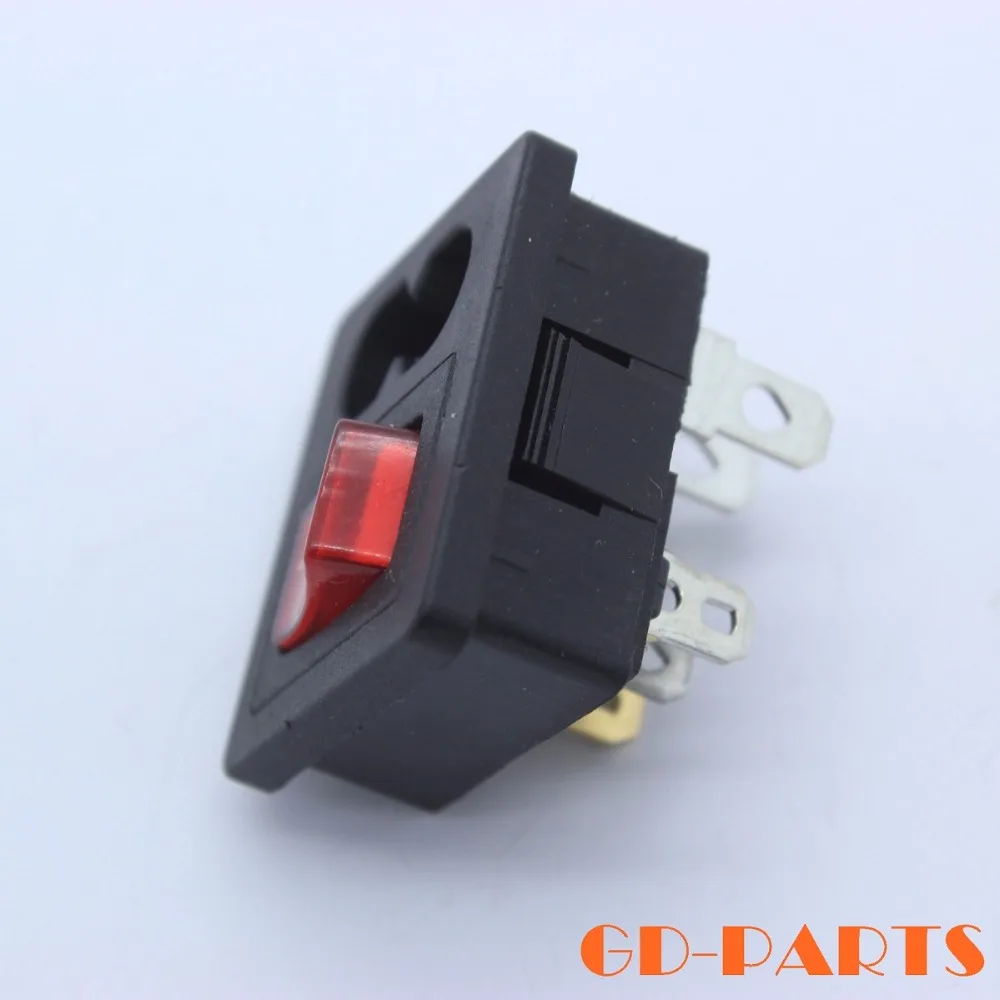 10PCS IEC 320 C8 AC  ڵ η  Ŀ, ON-OFF  Ŀ ġ 250V 2.5A CCC CE