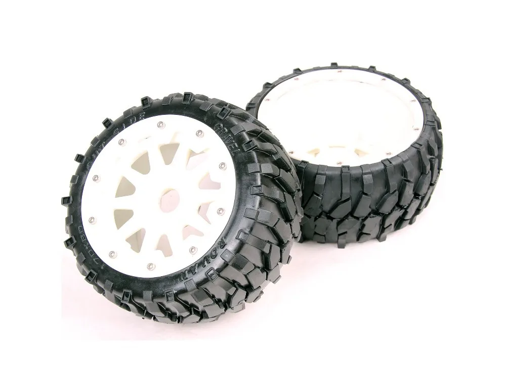 

Front Stone tyres and nylon wheels for 1/5 hpi rovan km baja 5b rc car parts