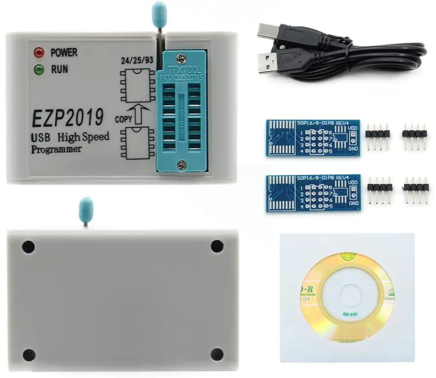 Поддержка WIN7 и 8 64 бит EZP2019 от 2013 высокоскоростной USB SPI программист 24 25 93 EEPROM 25 флэш-чип биос