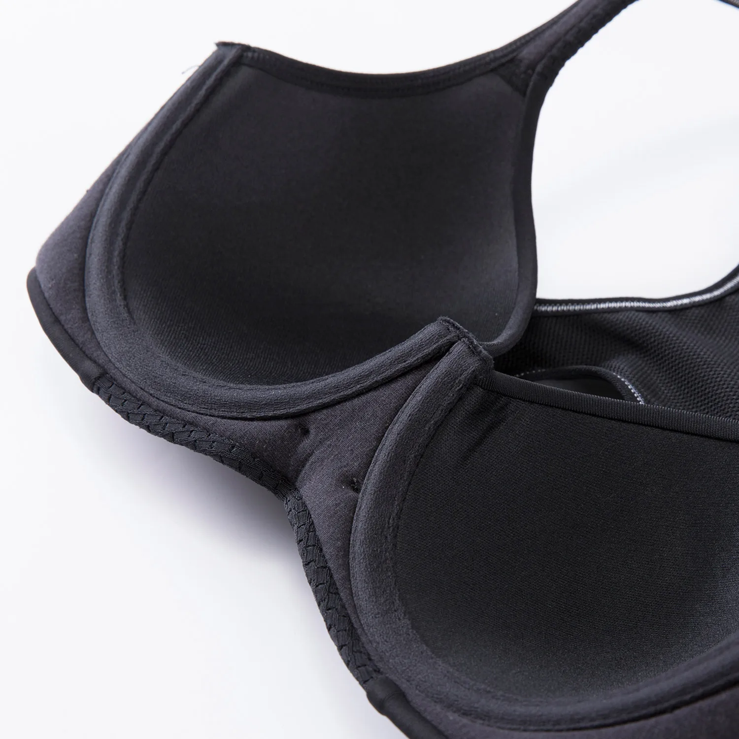 Women's Med Impact Racerback Contour Padded Foam Underwire Sports Bra