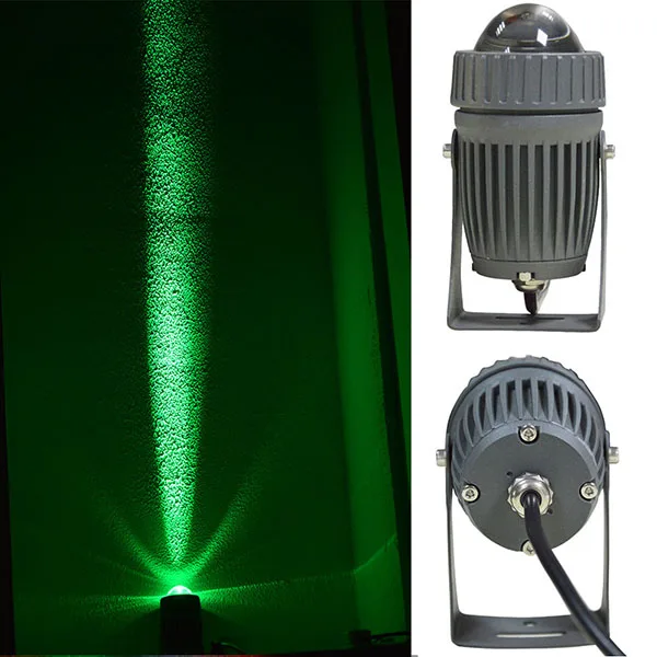 Профессиональный оптический дизайн, уличный светодиодный прожектор, светильник 10 Вт, Светодиодный точечный светильник, напольный светильник, узкий угол, прожектор, светильник AC100, 240 В - Испускаемый цвет: Green