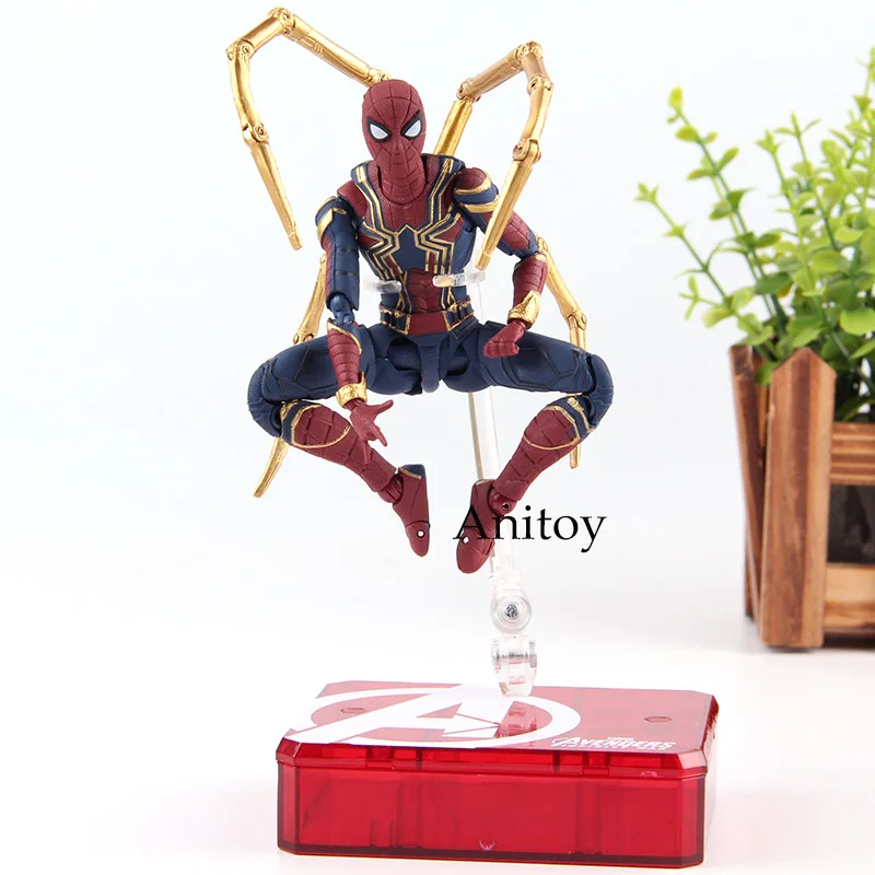 

SHF Figuarts Marvel Legends Avengers Infinity War Spiderman Iron Spider & Tamashii Stage PVC Hot Toys Spider Man Figure 14cm
