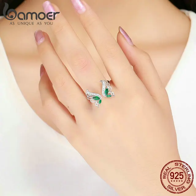 925 Sterling Silver Elegant Butterfly Ring For Girls