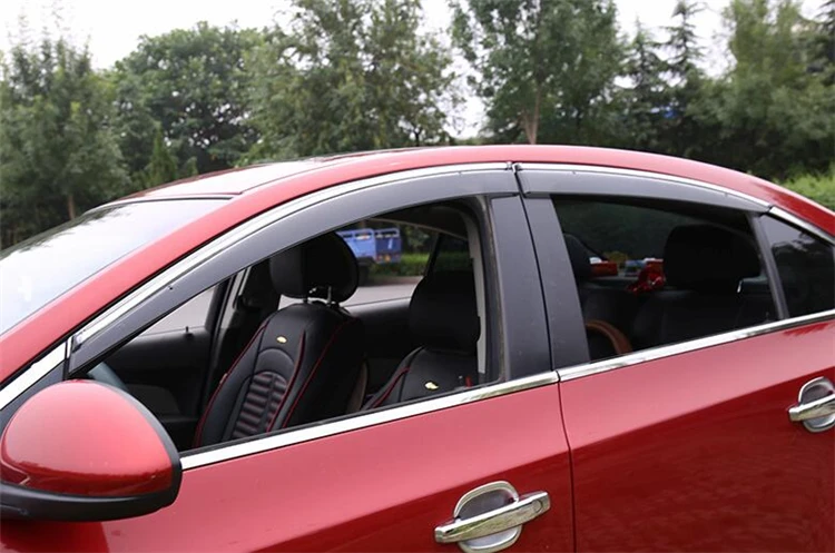 Пластиковый оконный козырек от солнца и дождя для Chevrolet Cruze защита автомобильные