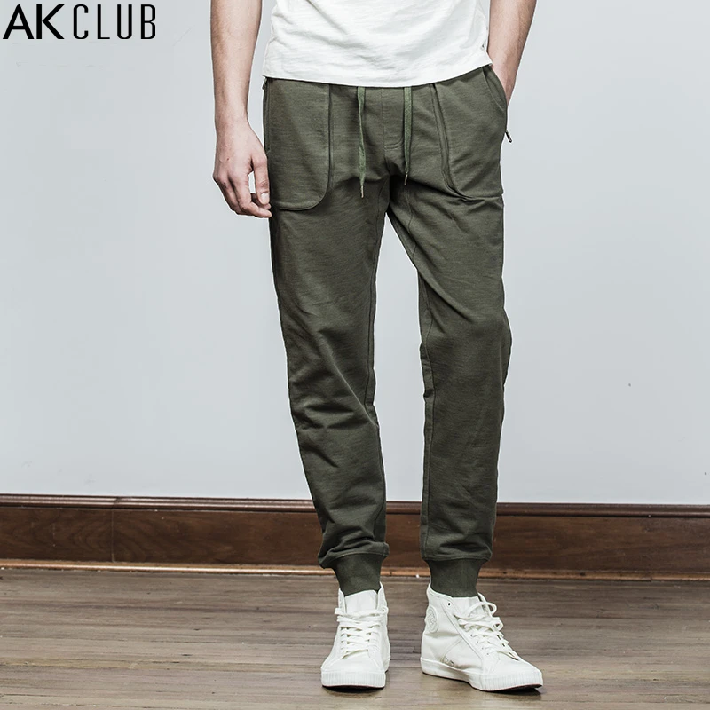 men's sweatpants with side zipper pockets