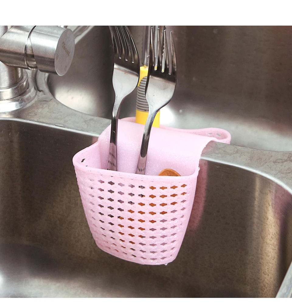 BNBS Kitchen Sponge Drain Holder Wheat Fiber Sponge Storage Rack Basket Wash Cloth Or Bathroom Soap Shelf Organizer Accessories