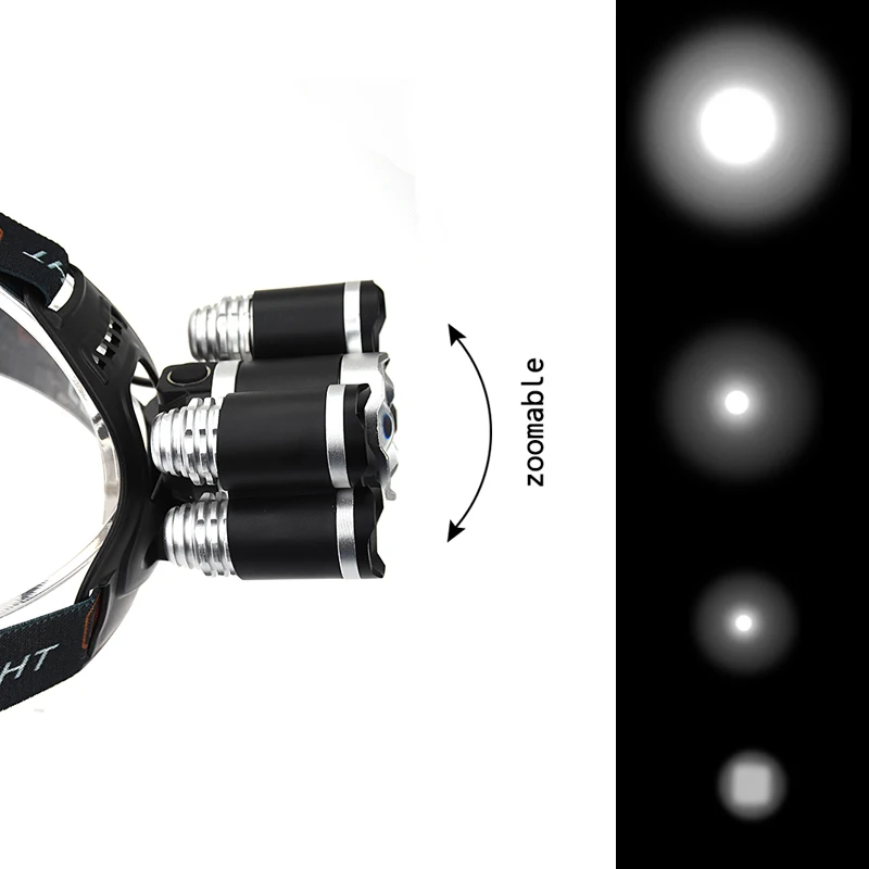 5 светодиодный фонарик с регулируемой мощностью, фонарь, длинный срок службы, 18650, фонарь для похода, рыбалки, охоты, пещеры, исследуемого лагеря, налобный фонарь, перезаряжаемый