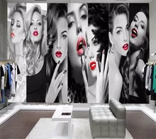 Creative personality clothing beauty salon background wall professional production mural wholesale wallpaper custom photo wall Creative personality clothing beauty salon background wall professional production mural wholesale wallpaper custom photo wall