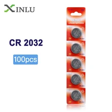 XINLU 100 шт./лот 100 шт. CR2032 CR 2032 DL2032 5004LC KCR2032 ECR2032 3 V литий-ионная Кнопка ячейки Батарея для мобильного часо-игрушки с дистанционным управлением