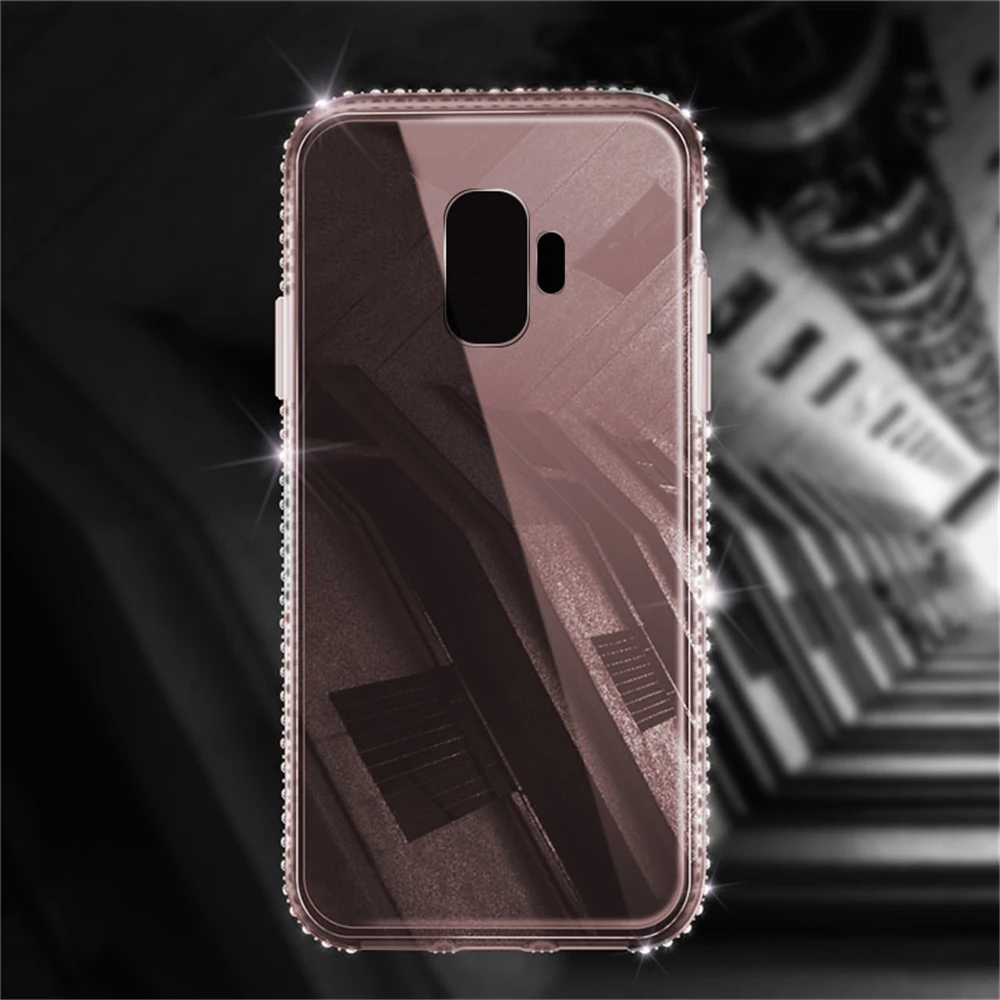 Portefeuille Newest Rhinestone Silicone Case For Samsung Galaxy J3 J5 J710-30 A3 A5 A720 A6 A7 2018 Glitter Soft TPU Matte Cover07