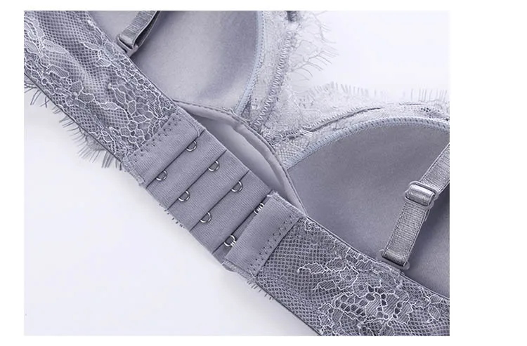 CINOON New Lace Lingerie Hollow out Brassiere Luxury intimates French Lace Bra Set Wire Free Women Underwear Sets Push Up Bras (15)