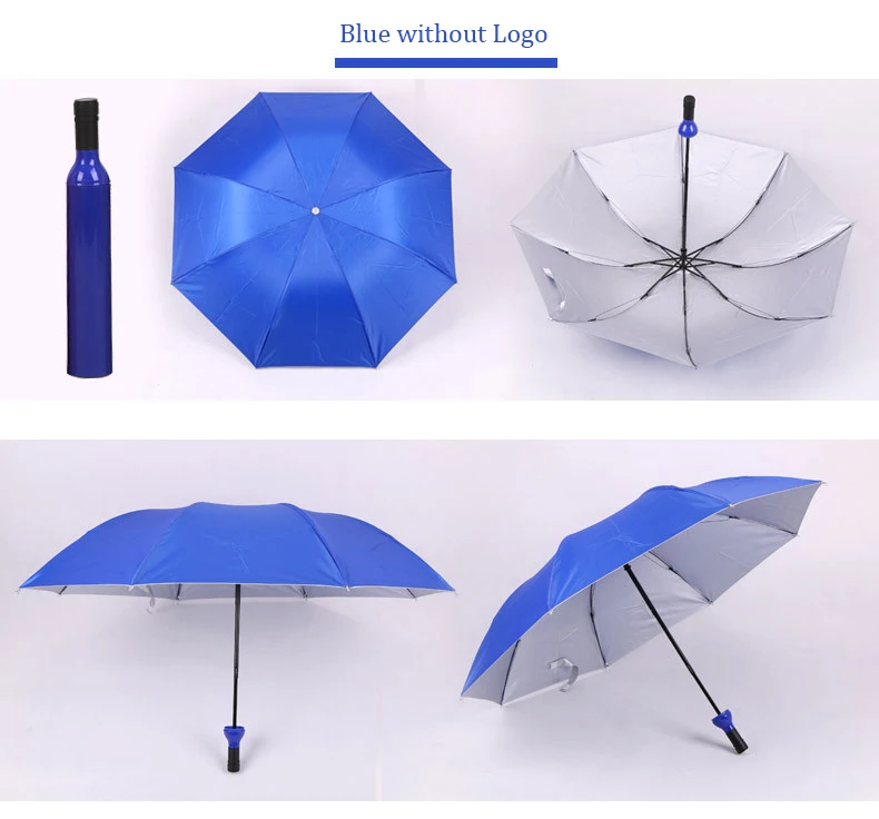 2019 Creative Wine Bottle Umbrella Rain Women 3 Folding Sun Rain UV Mini Umbrella girl Kids Female umbrellas cute gifts Parasol (12)