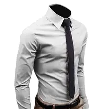 Для мужчин рубашка с длинным рукавом Мода года Для мужчин Sim Fit Мужская классическая рубашка хлопок сплошной Цвет Бизнес Camisas Masculina, RHY464