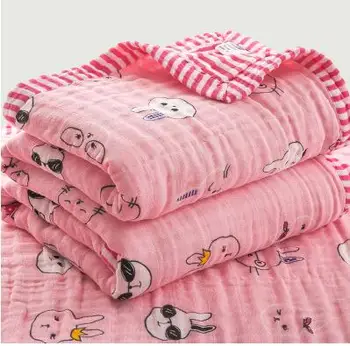 

Six-layer gauze cotton baby bath towel baby cover is covered by newborn baby cotton cartoon soft children's towel