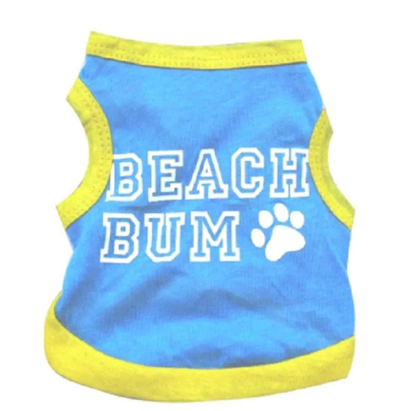 

New Qualified Beach Bum Dog Shirt Pet Clothes Dog Vest Pet Costume Cute Pet Ves Levert Dropship dig6223