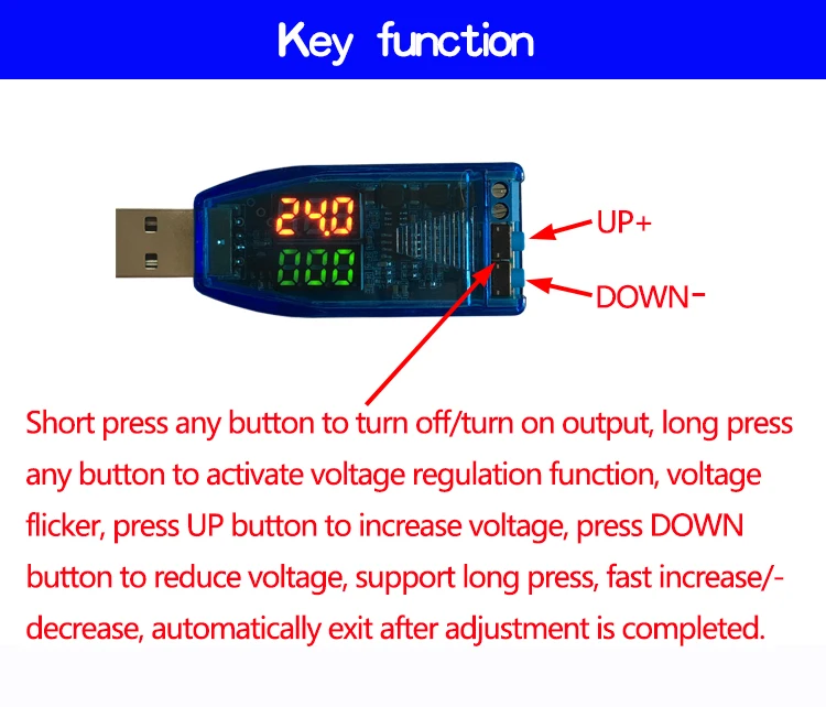 XY-UDP Digital USB DC DC Converter CC CV 0.6-30V 5V 9V 12V