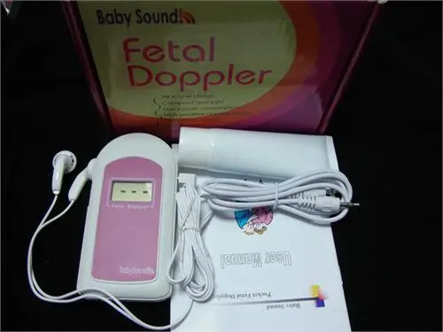 Бесплатная доставка CE & FDA Детские Sound B Карманный фетальный Doppler ЖК-дисплей Экран гель для беременных Для женщин дома/ больницы розовый Blu