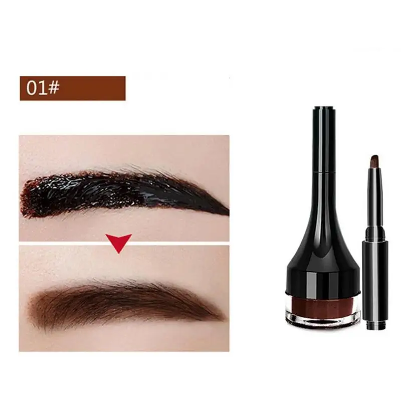 3 Colors Peel Off Eyebrow Dye Cream Gel Enhancer Long Lasting