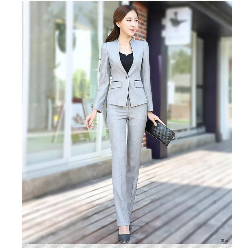 New Custom made White Elegant Autumn Winter Formal Work Wear Women