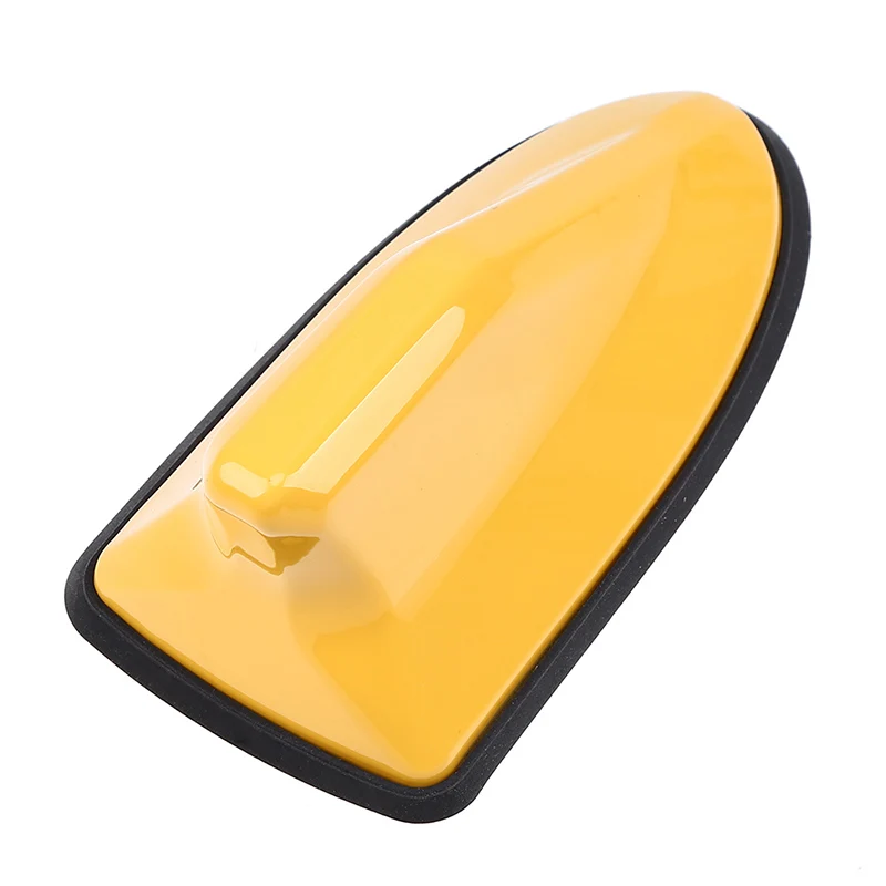 Yellow Shark Fin Antenna,Possbay Universal Car Antenna Aerial AM FM Radio Signal with Adhesive