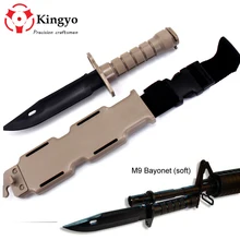 Modelo de Cosplay de plástico del Ejército de los EE. UU., M9, Airsoft, combate táctico, cuchillo para espectáculo, entrenamiento militar, juego de guerra, caza, Color negro, en venta