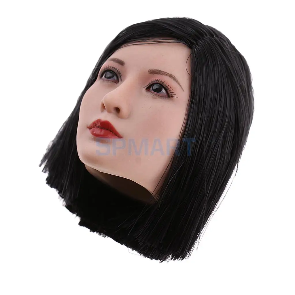 1/6 Asian Beauty Soldiers Head Sculpture Sculp for 12inch   Hot Stuff  Kumik Action Figure