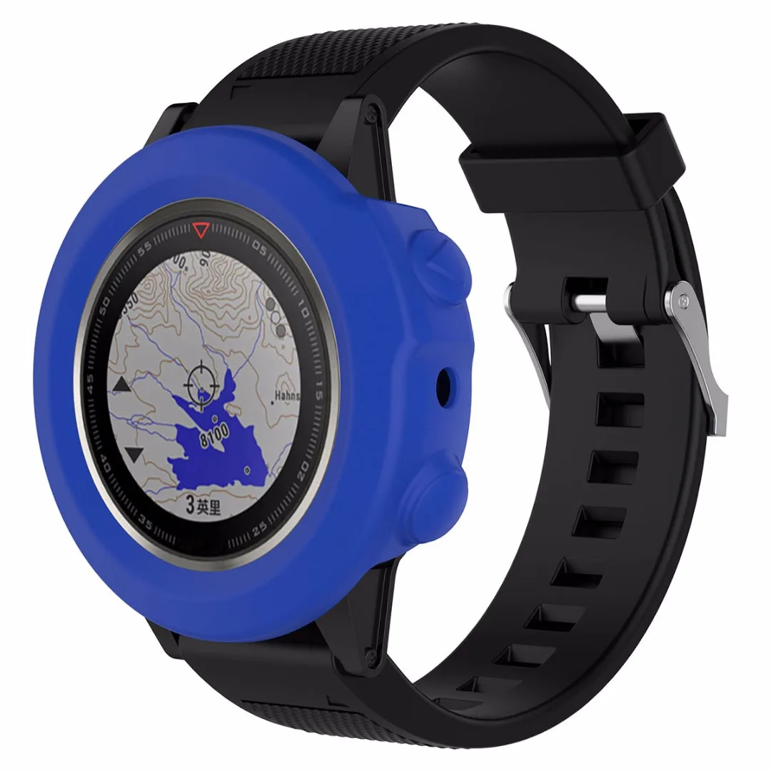 Mayitr Silicone Band Cover Case Skin Protector For Garmin Fenix 5X GPS Watch