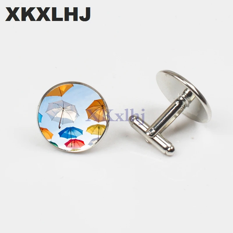 XKXLHJ 2018 новые круглые запонки в виде зонтика искусство женские ювелирные изделия