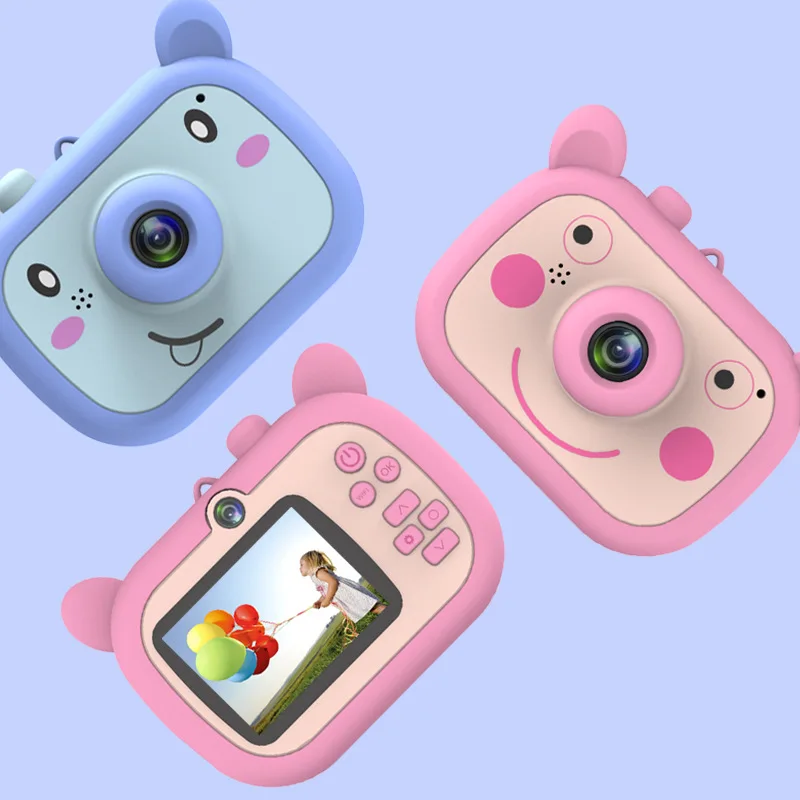 Camera for Kids Toy Mini Camera WIFI HD Video Digital Camera Camcorder for Girls and Boys Includes 16 microSD Card (Pig Camera)