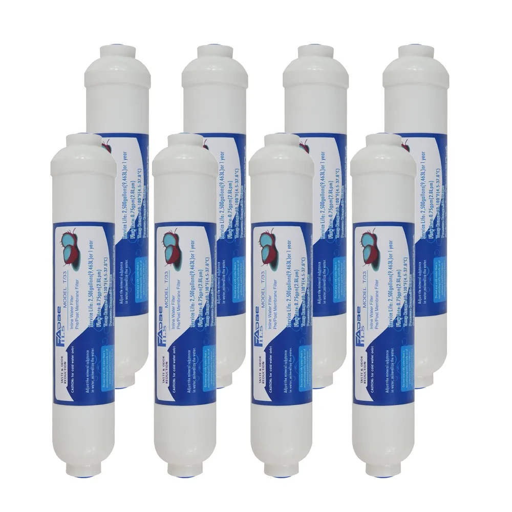 

2" OD x 10" Inline Post Carbon Filter with 1/4" Female Thread ,white color , 8pcs/lot