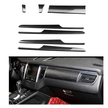 

Real Carbon fiber steering wheel center sticker for Porsche Macan car accessories