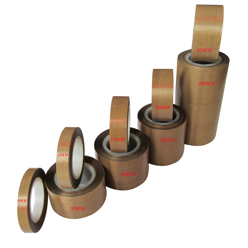 

1Pc 0.13mm x5/8/10/13/15/19/20/25/30/38/40/50/60/100/200/300mm x10Meter PTFE Adhesive Tape Nonstick Free Shipping Coffee
