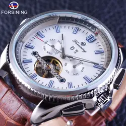 Forsining серия навигатор автоматические спортивные военные наручные часы мужские часы лучший бренд класса люкс Tourbillion календарь дисплей часы