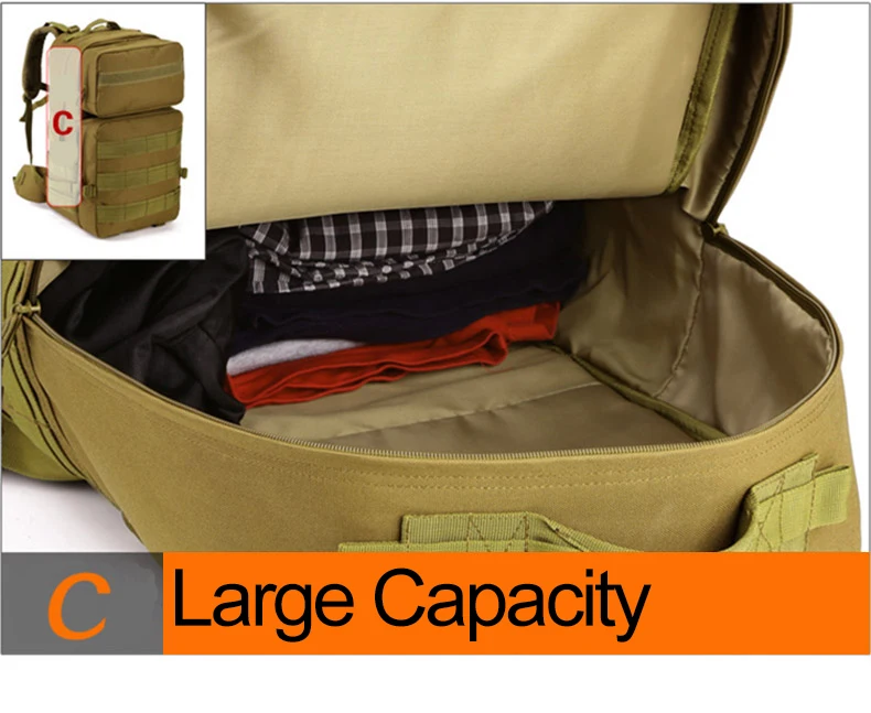 Bolsa de Desporto Mochila de Escalada dos Homens ao ar Mochila de Viagem Mochila Militar Quente Braço Livre Camuflagem Tático Multifuncional Xa982wd 55l 9 High Quality Esporte e Lazer